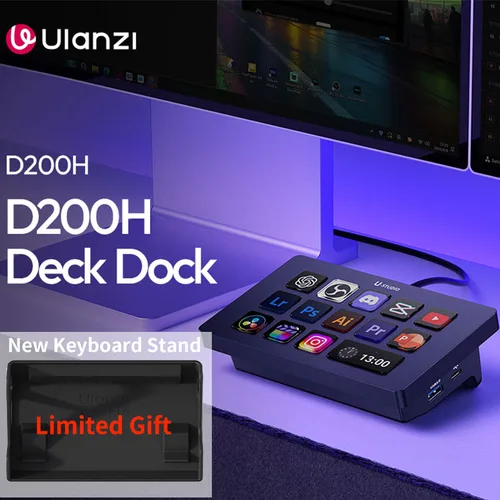 Imagen 1 del producto Controlador de transmisión Ulanzi D200H Deck Dock para escritorio de fotografía Control de iluminación inteligente asistente de oficina Control de transmisión