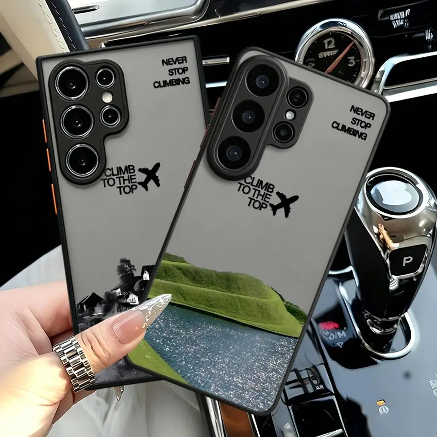 Case for Samsung Galaxy S26 S24 Plus S23 FE S21 Note 20 Ultra 10+ S20 FE S25 Ultra S22 Funda Back Phone Cover Field Airplane Art