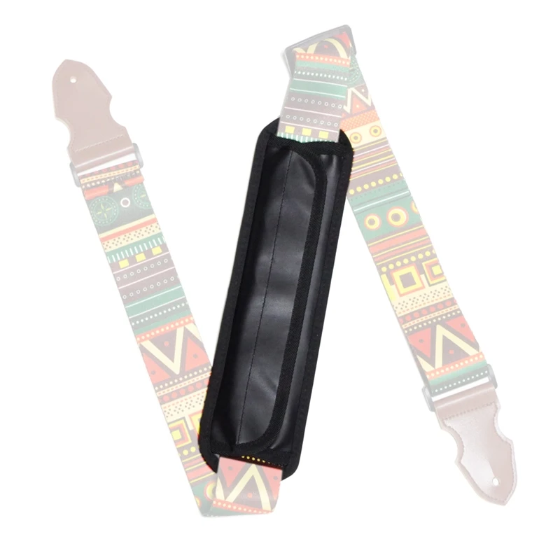 

Bass Anti Slip Guitar Strap Shockproof Shoulder Pad Sponge Travel for Acoustic Removable Camera Bags,A