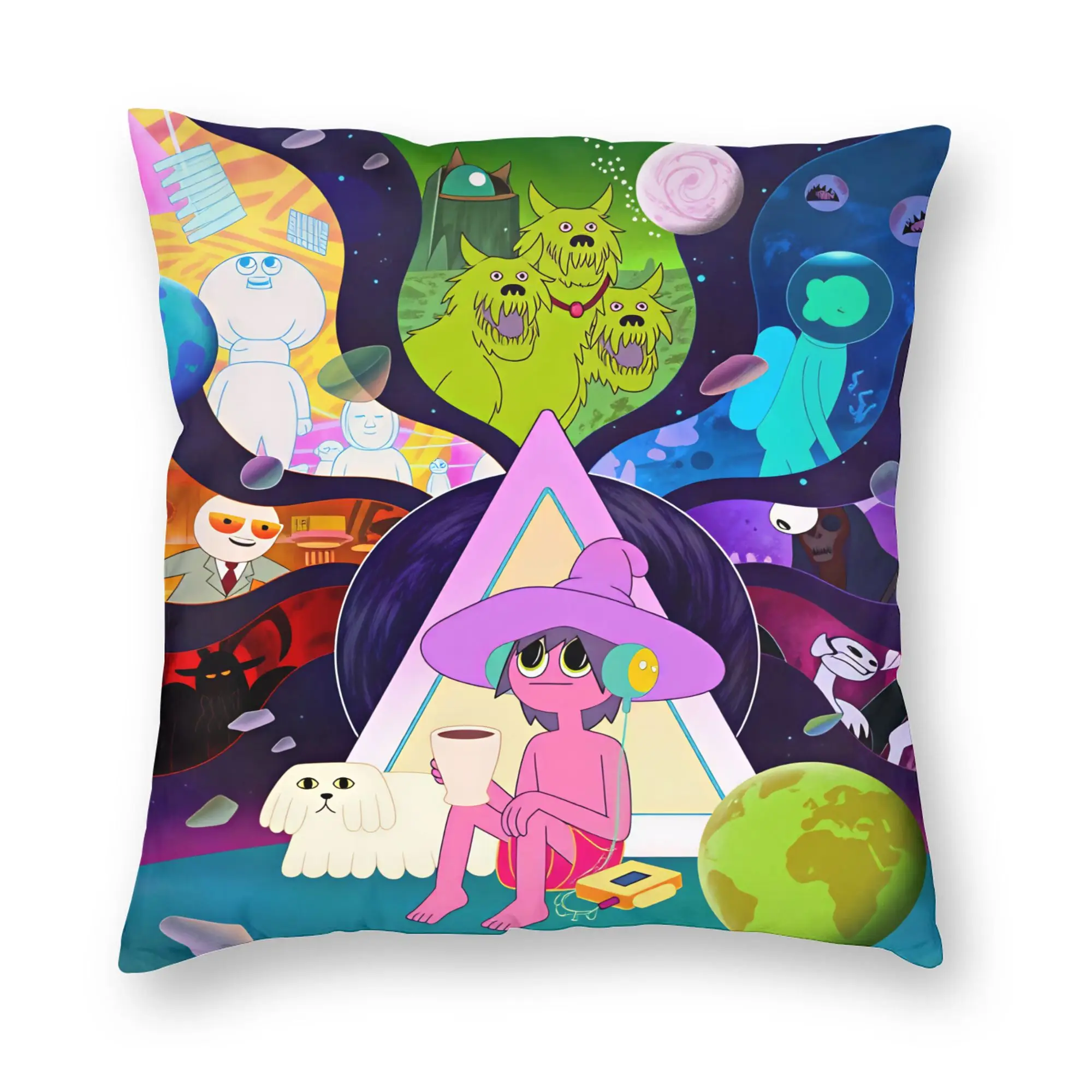 Cartoon M-Midnight Gospel Pillow Cover  Print Cushion Cover Kawaii Pillow Case For Sofa Home Decor