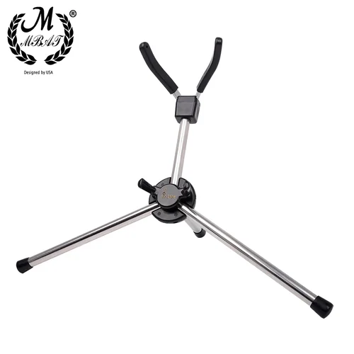 Imagen 2 del producto M MBAT soporte de saxofón plegable portátil soporte de pierna de Metal soporte de trípode para saxofón Alto Tenor Soprano piezas de instrumentos de viento de madera
