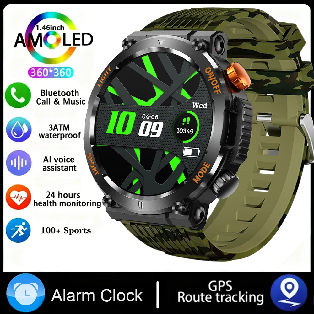 �y�Z�[�����zDAORKOW �V�^�r���v 1.46�C���` 360 * 360 �𑜓x IPS �f�B�X�v���C��� 450mAh �o�b�e���[ �S�������N���j�^�����O �����Y�X�}�[�g�E�H�b�`