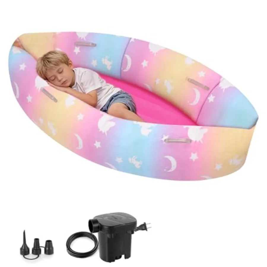 

Улучшенное сенсорное кресло-капсула для сидения, 60 дюймов, для людей с аутизмом, надувная сенсорная капсула-капля для СДВГ, сенсорная капсула-капля с E