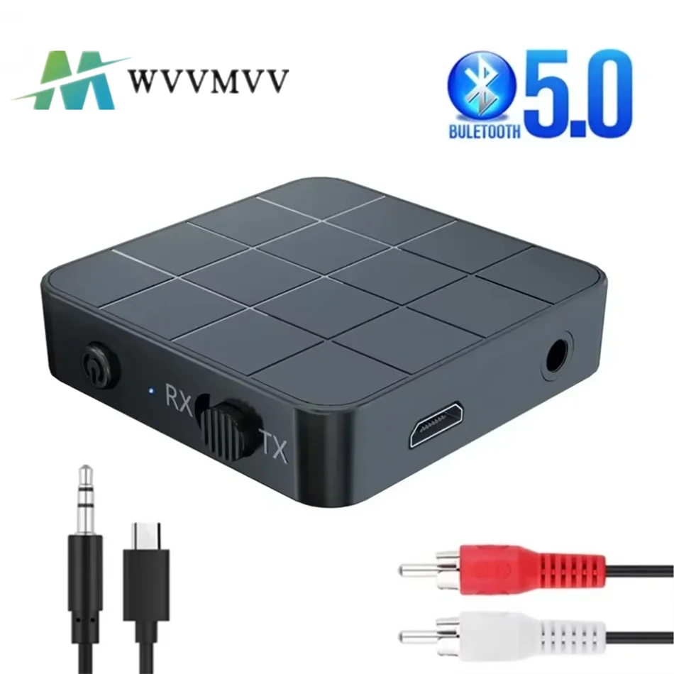 

Bluetooth 5.0 Audio Receiver Transmitter 2 IN 1 RCA 3.5mm AUX Jack USB Dongle Stereo Wireless Adapters For Car TV PC Headphone