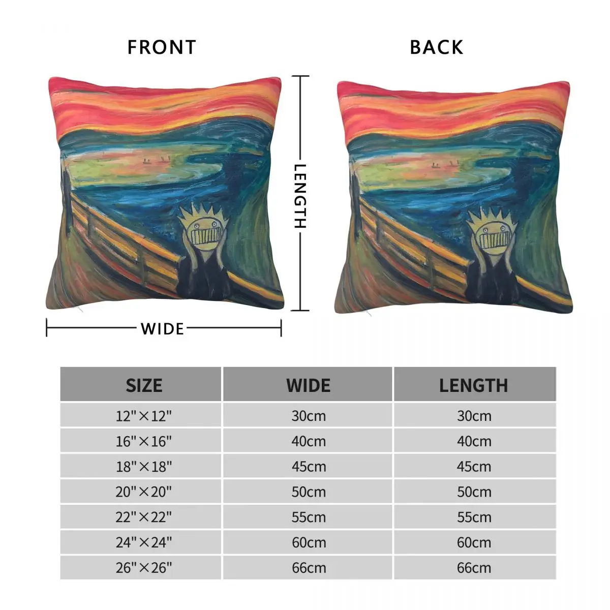 The Scream And Ween Logo Square Pillowcase Polyester Linen Velvet Printed Zip Decor Pillow Case Car Cushion Cover