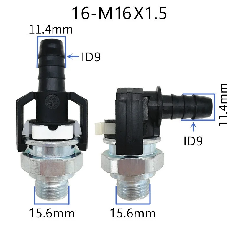 high quality 16-12*1.5 plastic fuel line quick connector for shaanqi delong EFI car for big truck for heavy truck 1 set