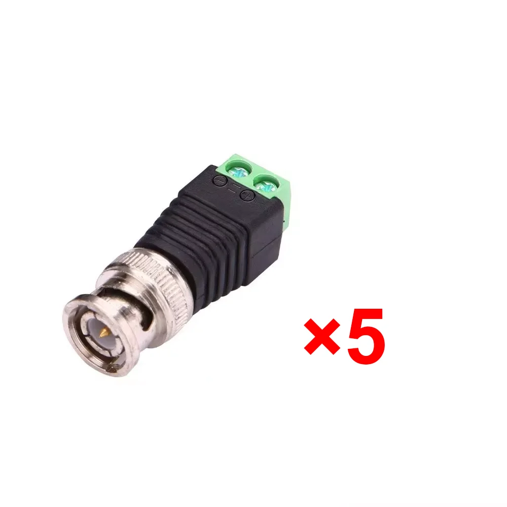 5pcs BNC Connectors DIY for Surveillance Camera CCTV System Accessories Coax CAT5