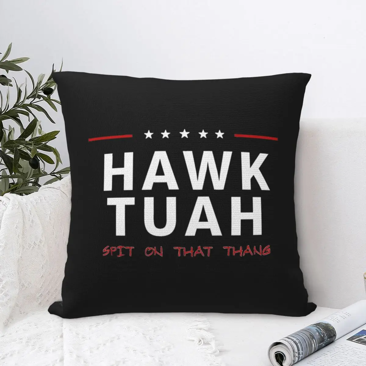 Hawk Tuah Spit On That Thang Pillowcases Car Funny Meme Cushion Case Cute Pillow Cover 45*45