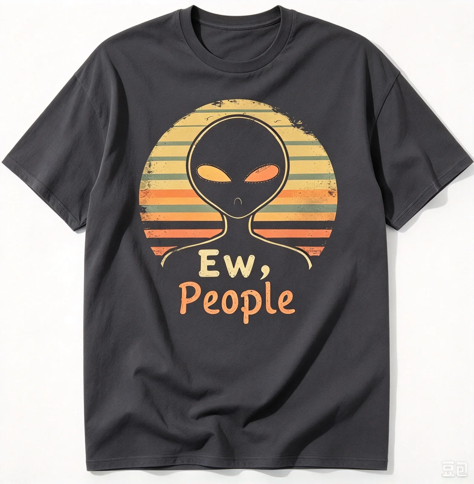 Stand Out with This Trendy Alien 'Ew, People' T-shirt Funny Clothes Graphic T Shirts Men Clothing Tops Camisas Streetwear