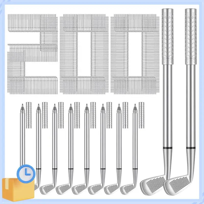 

Popular 200Pcs Golf Ballpoint Pens Decorative Golf Club Pens For Office Colleagues Office Stationery Supplies Silver Well-Made