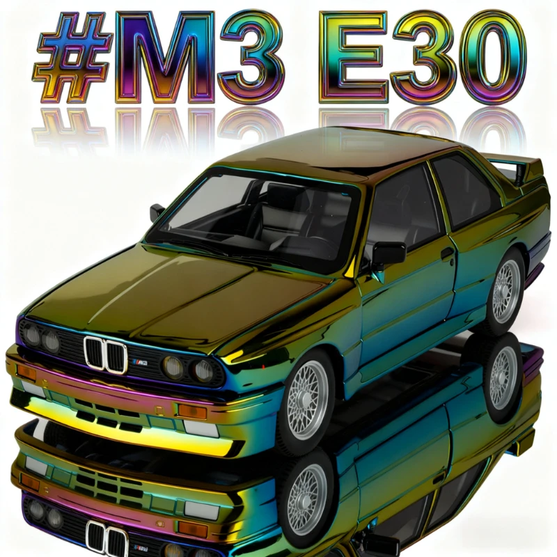 

1:24 M3 E30 Классический спортивный автомобиль Моделирование автомобиля Звуковые и световые игрушки Детский подарок на день рождения Украшение