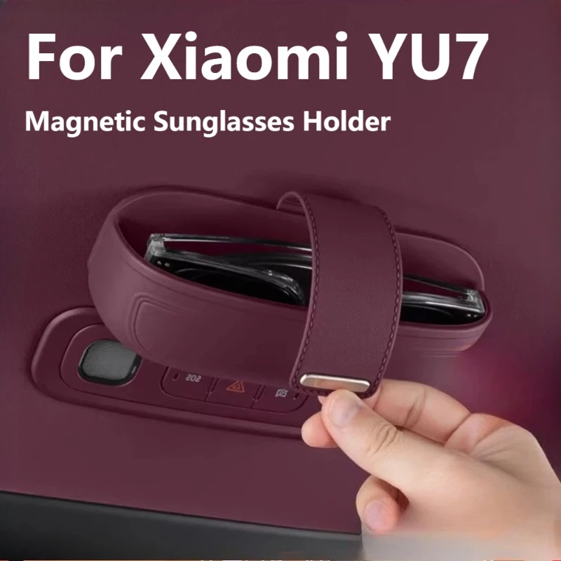 For Xiaomi YU7 Car Glasses Box Roof Magnetic Sunglasses Holder Clip Auto Accessories