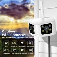 8MP 4K WIFI Dual Lens Panoramic Fixed Camera 180° Wide Viewing Angle Outdoor AI Human Detection Security Camera Video intercom