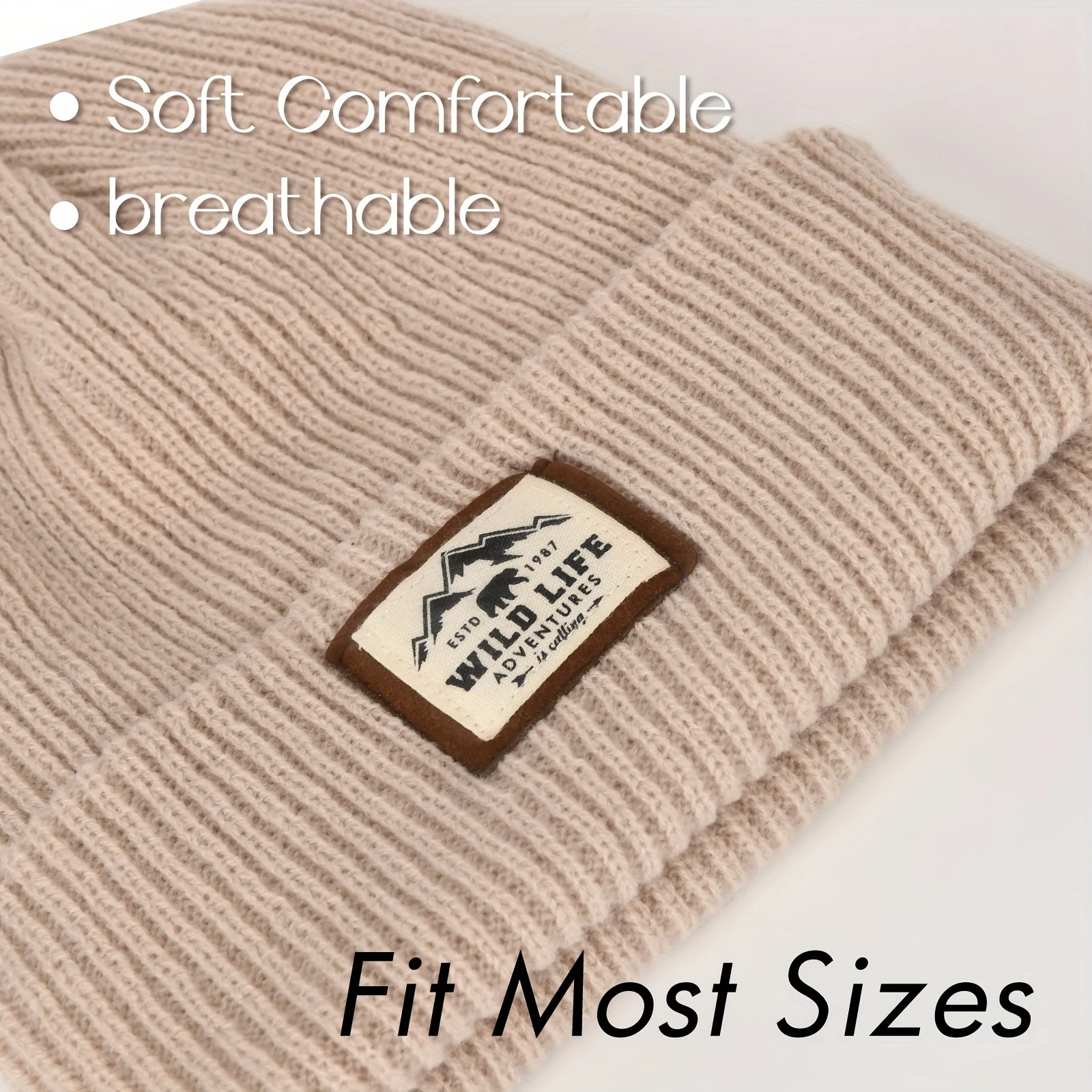 WRELS Winter Knitted Beanie Thermal Ear Protection Cycling Hunting Pullover Cap Windproof Outdoor Camping Hiking Running Cap