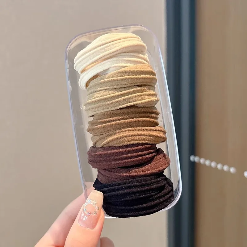 

Коричневая резинка для волос для женщин, веревка для волос с высоким хвостом, прочная резинка для волос, новая модель лета 2025, высокоэластичная веревка для волос для взрослых