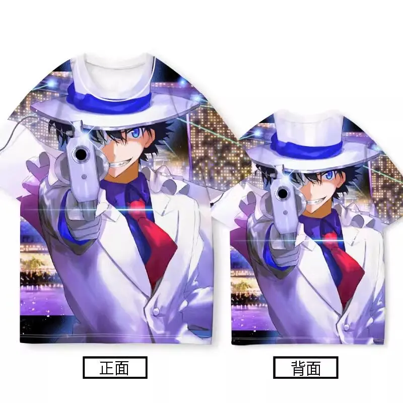 

Футболка Bandai Detective Conan Strange Thief Kidd Kudo Shinichi Haibara Ai, быстросохнущая, дышащая, для родителей и детей