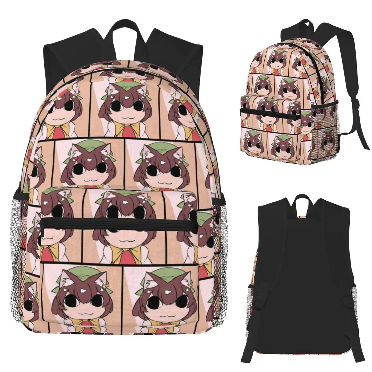 

Chen Touhou Project Cute Chibi Student Backpack School Bag Hiking Travel Daypack for Men Women Fashion Bookbag Shoulder Bags