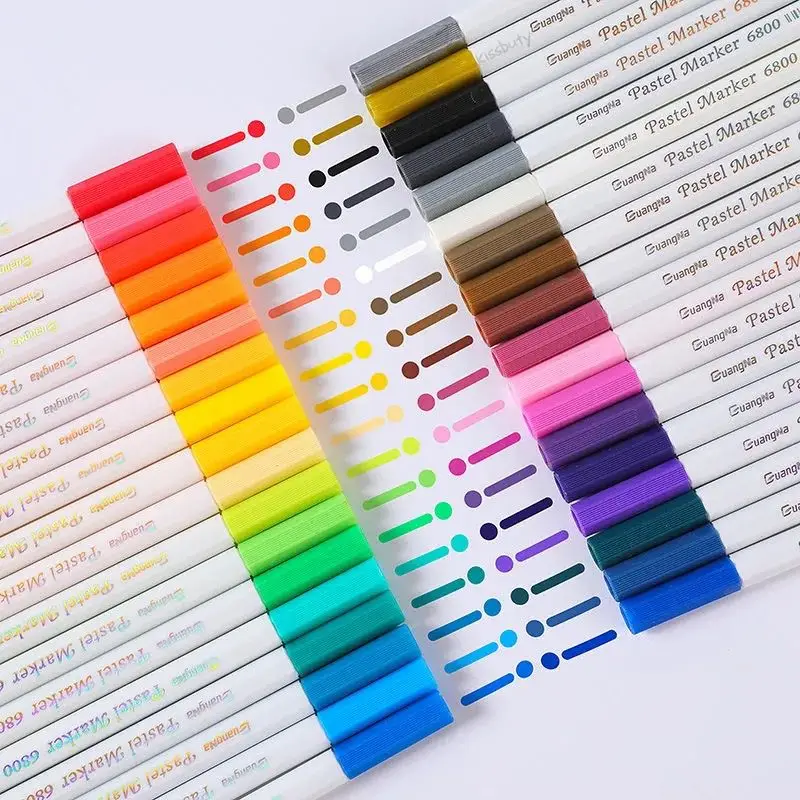 12/24/36 Farben Acryl-Pastellmarker Stifte Textmarker für Album, Graffiti, Glas, Keramik, Holz, Metall, Acrylfarbe Kunststifte