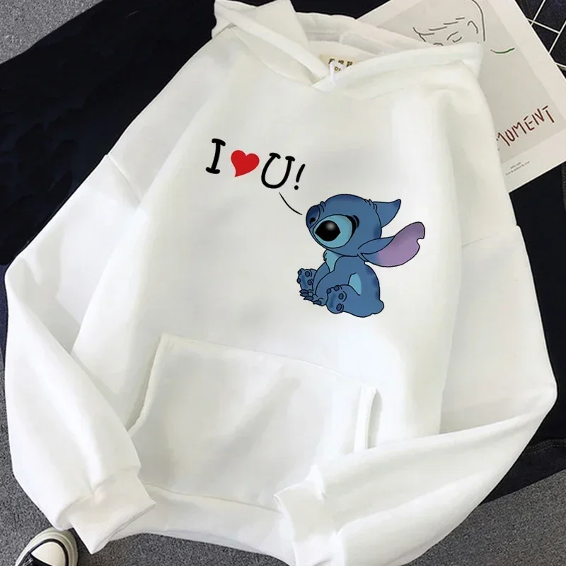 Harajuku Kawaii Cartoon Hoodie Women Funny Letter Print Women\'s Sweatshirts Autumn Winter Hooded Pullover Casual Loose Clothing