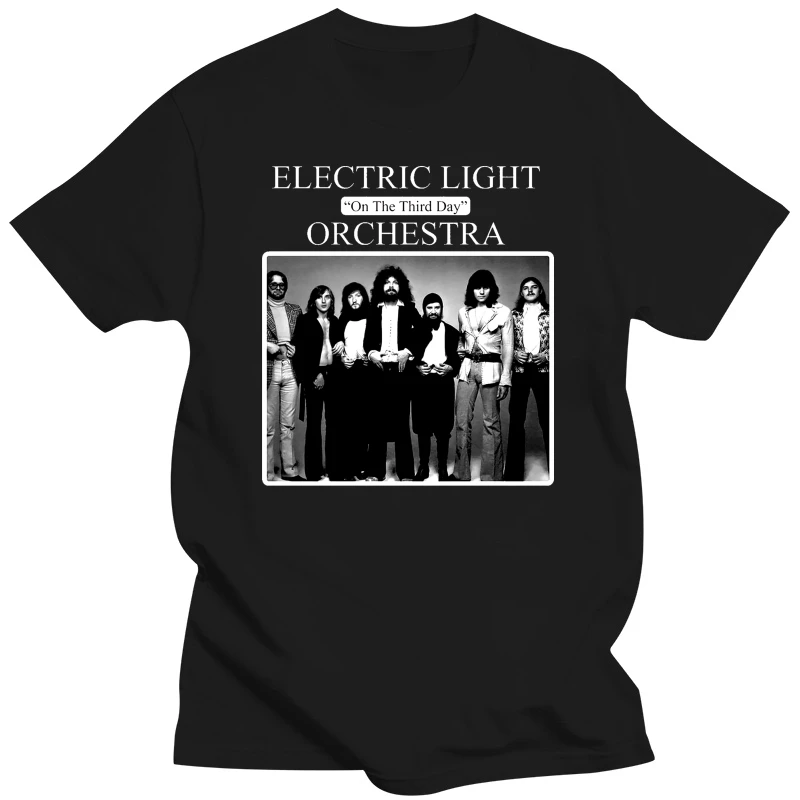 Electric Light Orchestra On The Third Day T Shirt Black Cotton T Shirt Top Tee 2018 New Short Sleeve Men Loose Top Tee 033053