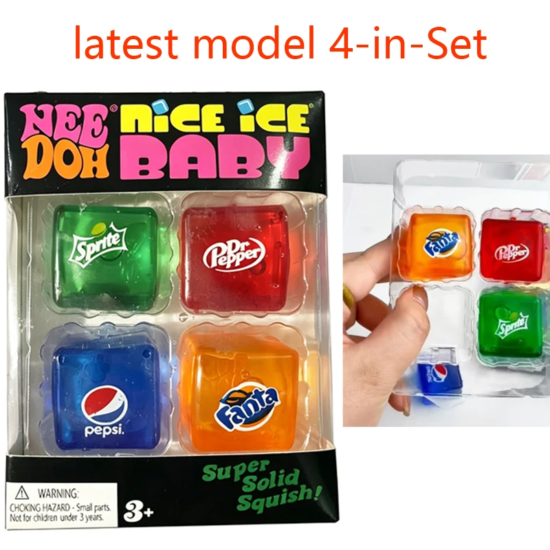 

New Set Squishy *Needoh Nice Cube *Schylling /Sensory Stress Reliever Fidget Tool Toy Anxiety Focus Sensory Cube Adults Kid Gift