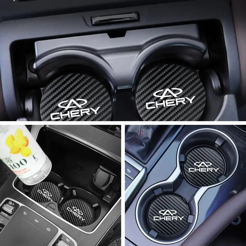 Practical Wearproof Cup Slot Leather Pad For Chery Tiggo 2 3 5 7 8 Pro Tiggo4 5X 3X QQ Fulwin Arrizo Vehicle Trim Parts
