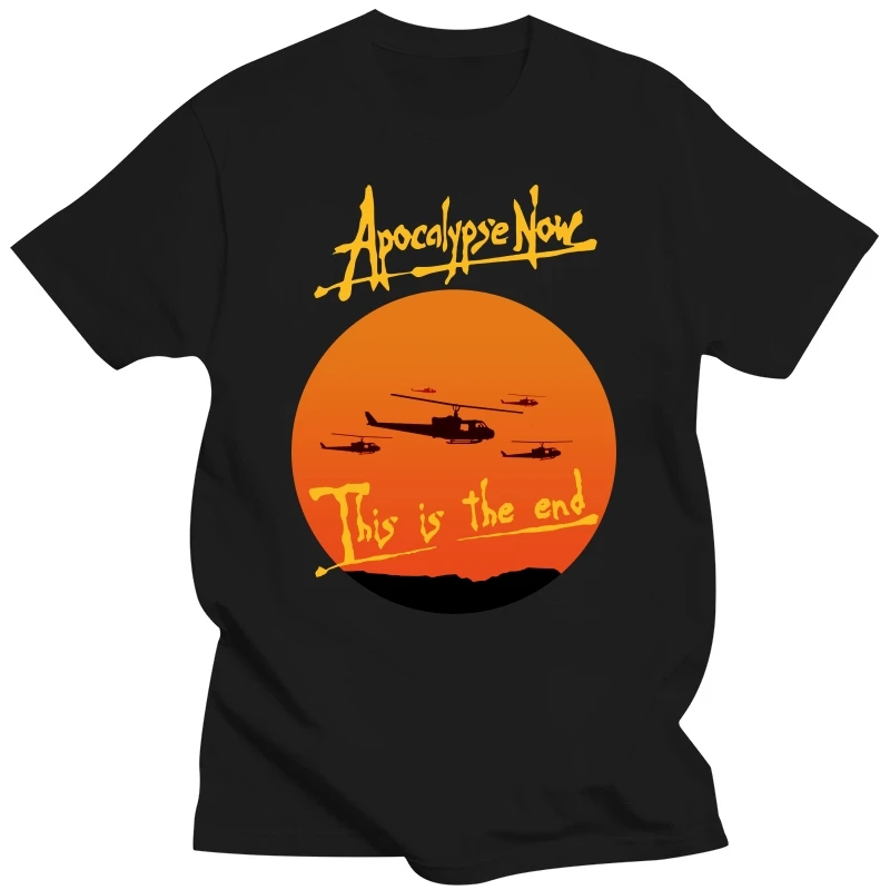 Retro Apocalypse Now T Shirt Men Short Sleeve This Is The End 80s Film Vietnam War Congo Tee Cotton Helicopters T-Shirts