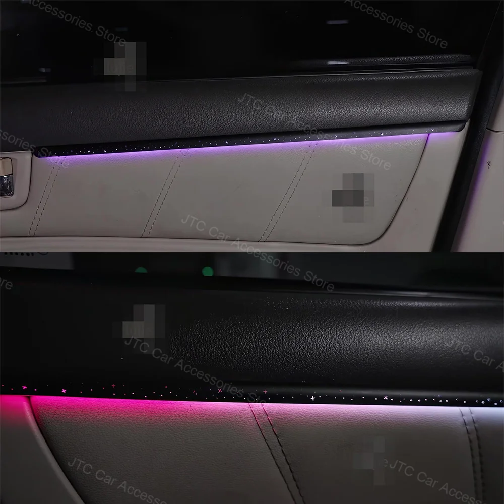 Universal Symphony Car LED Ambient Light 64 RGB Color Car Interior Acrylic Light Guide Decoration Atmosphere Light 18 in 1