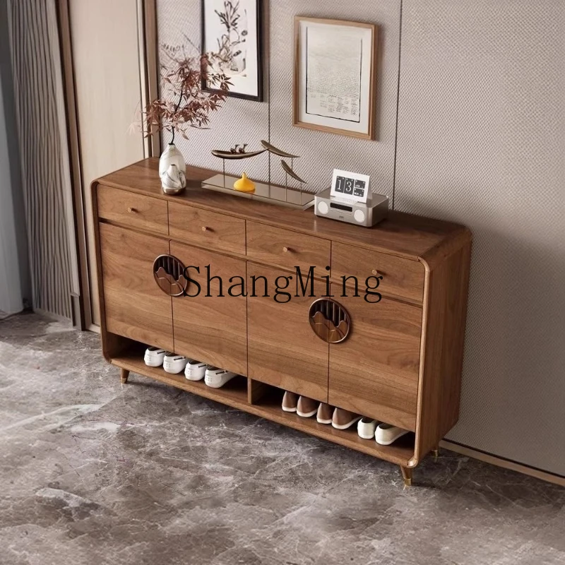 

ZYY household door solid wood legs large capacity home new Chinese storage modern simple foyer cabinet