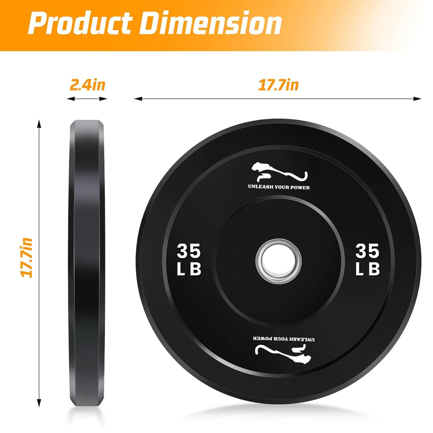 2-Inch Universal Fit Weight Plates Set,Olympic Bumper Plates with Steel Insert for Strength Training,Rubber Weight Plates