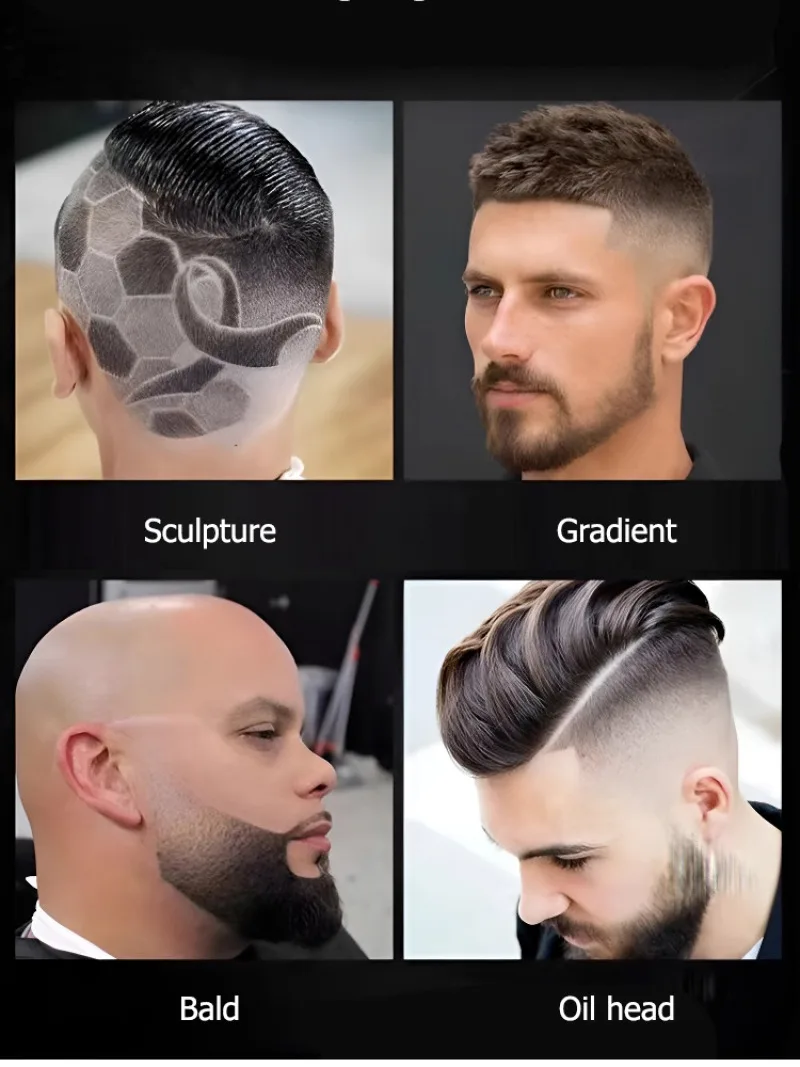 Electric Hair Clipper Multifunctional Haircut Carving Bald Shaving Hair Trimming Beard Shaping Hair Cutting Rechargeable image 6