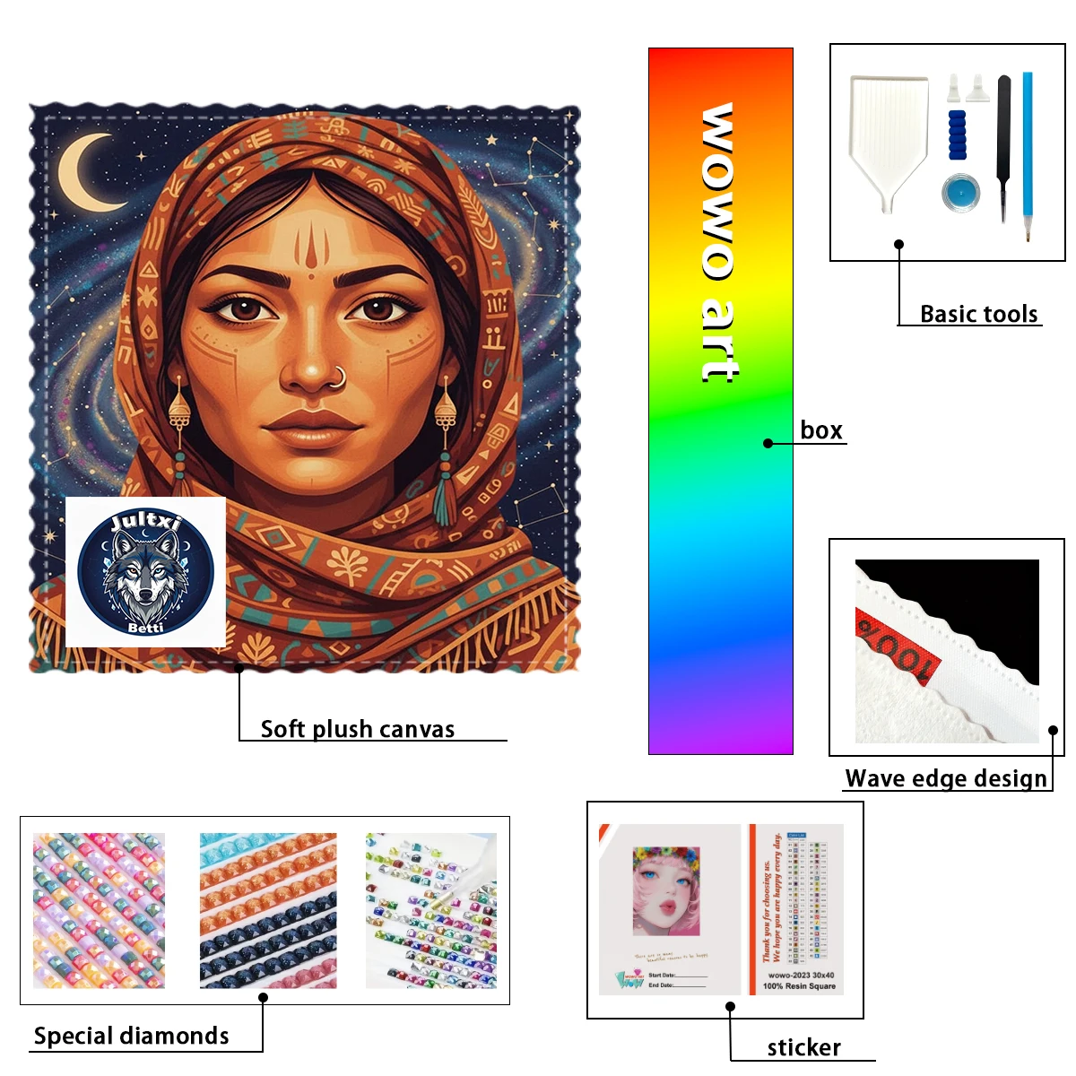 

【Betti_ Diamond Art】Девушка в шарфе Crystal AB Rhinestone FD Rhinestone Perfect Resin Diamond