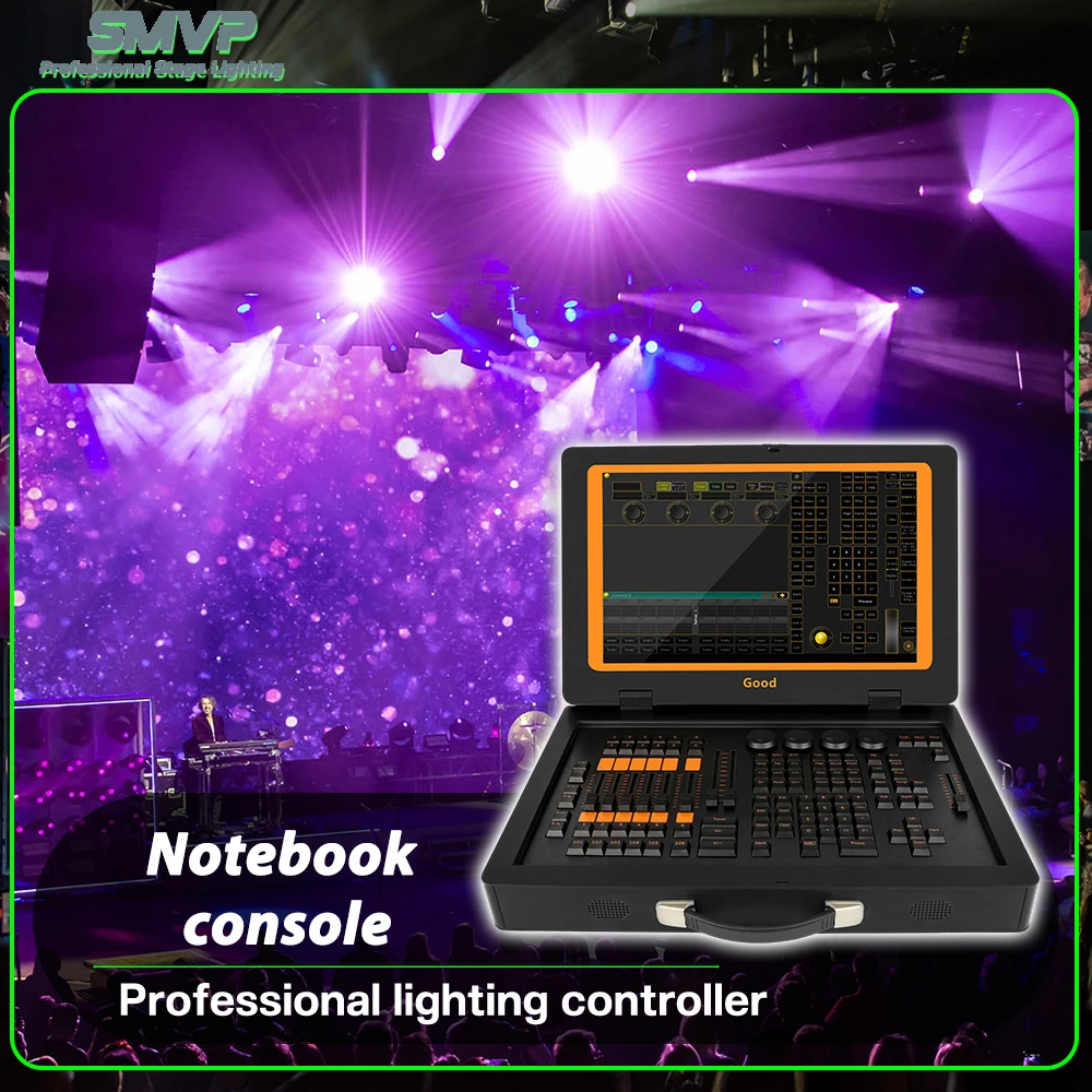 

New Portable Grand MA Notebook Lighting Console DMX512 Stage Lighting Controller With LTC For Dj Disco Wedding Bar Party