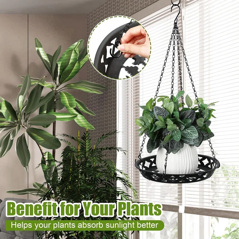 Imagem -03 - Plantador de Metal Suspenso para Plantas Internas e Externas Cabide de Plantas Prateleira Decorativa Durável 12 in Pack