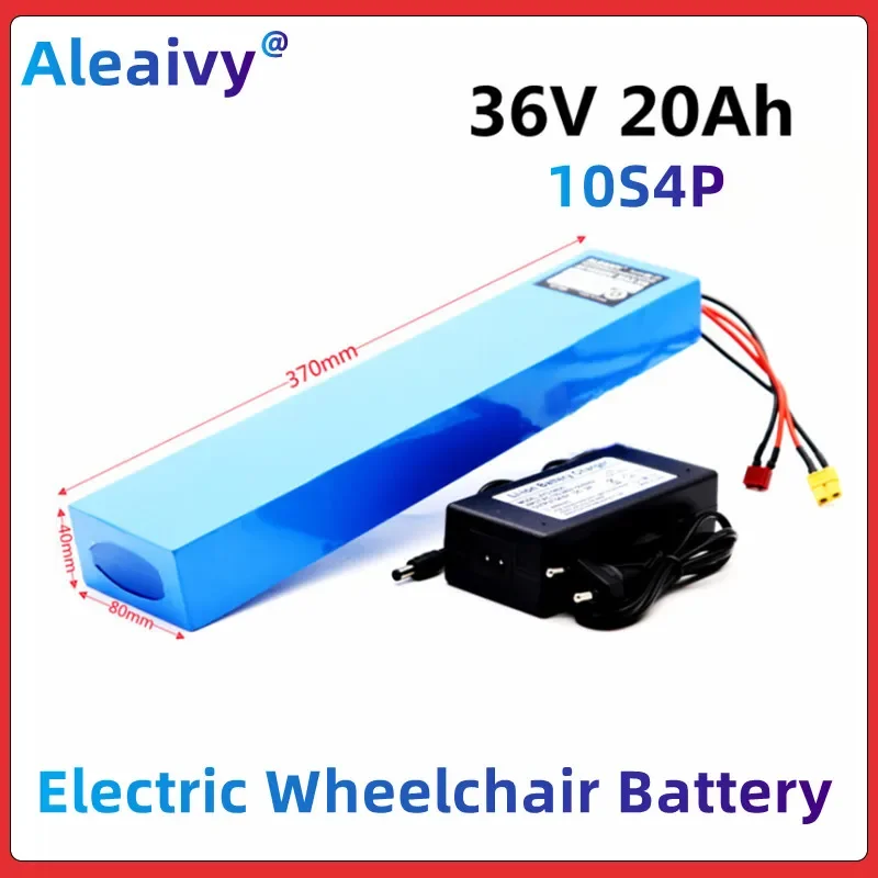 

ALEAIVY 18650 Li-ion Battery 10S4P 36V 20AH for E-Bike ， Electric Wheelchair ， E-Motorcycle Battery + 42V 2A Charger