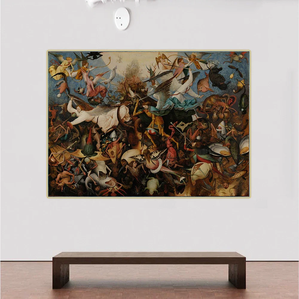 Citon Bruegel Pieter《The Fall of the Rebel Angels》Canvas Oil Painting Famous Artwork Picture Wall Decor Home Interior Decoration