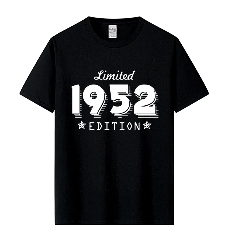 1952 Limited Edition Gold Design Men's Black T-SHIRT Cool Casual pride t shirt men Unisex New Fashion tshirt Loose Size