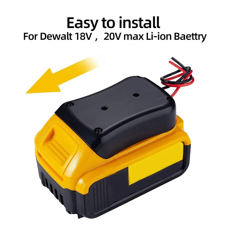 Battery Adapter For DeWALT 18V/20V Battery Dock Power Connector With 14 Awg Wires Connectors Adapter Tool Accessories