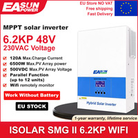 EASUN 6200W MPPT Hybrid Solar Inverter 48V 220V Off Grid 6500W 120A 500V High PV Charger Parallel with WIFI BMS Generator EU