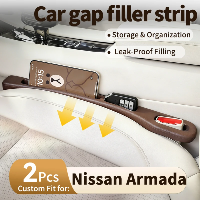 Custom fit for Nissan Armada 2026 Car Driver & Passenger Seat Gap Filling Strip Anti-Dust Anti-Leak Interior Side Storage