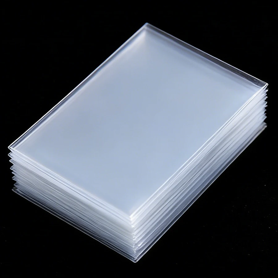 100 Fundas Transparentes para Tarjetas de 8.8/9cm, Protectores de Tarjetas Coleccionables, Fundas Protectoras Estándar para Tarjetas, Almacenamiento de Coleccionables