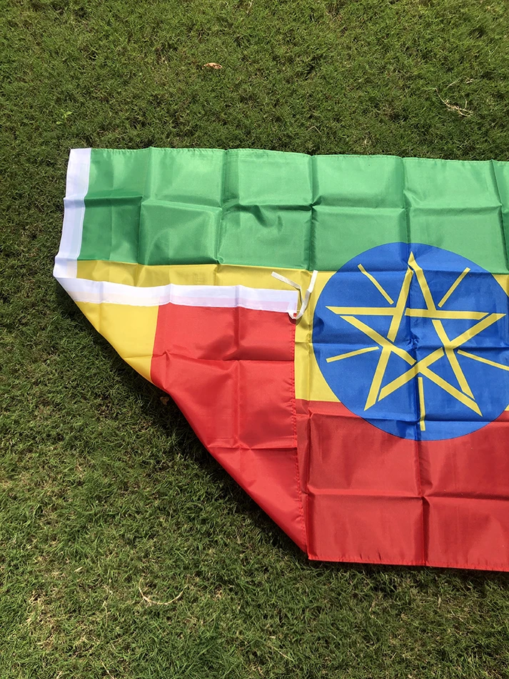 Bandera nacional de Etiopía en poliéster colgante para exterior - imagen 5