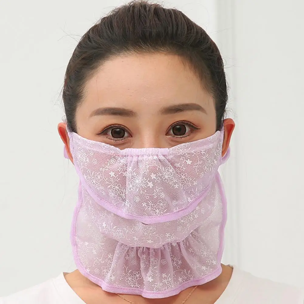 Breathable Breathable Women Sunscreen Face Hood Sun Opening Mouth Summer Sunscreen Face Hood Anti UV