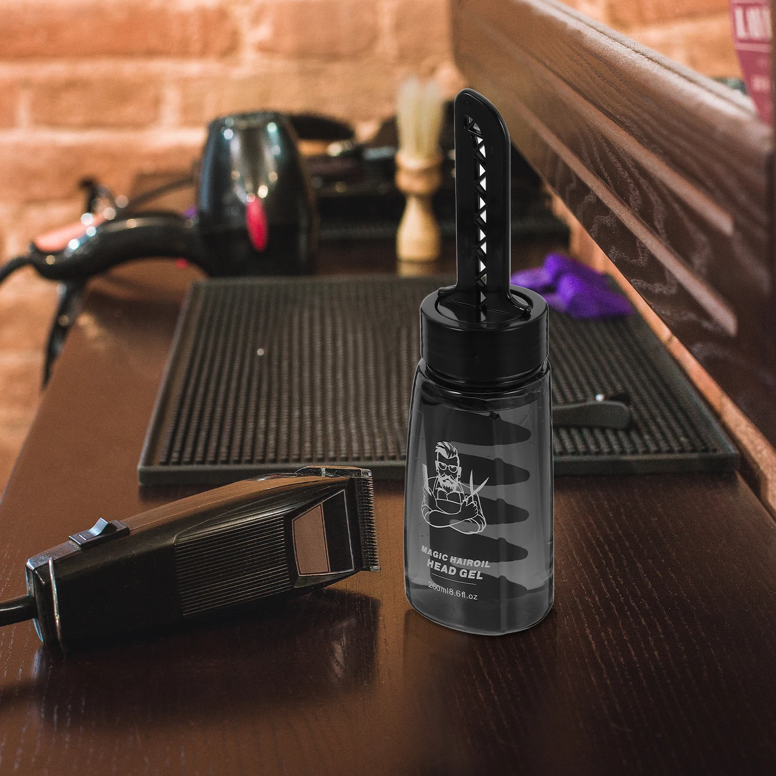 

3Pcs Refillable Hair Styling Gel Bottles Empty Plastic Hair Gel Applicator Comb Convenient Lightweight Hairdressing Tool