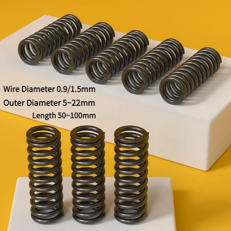Spring Steel OD 5~22mm Spiral Return Small Compression Spring Wire Diameter 0.9/1.5mm Hardware Accessories Length 50~100mm
