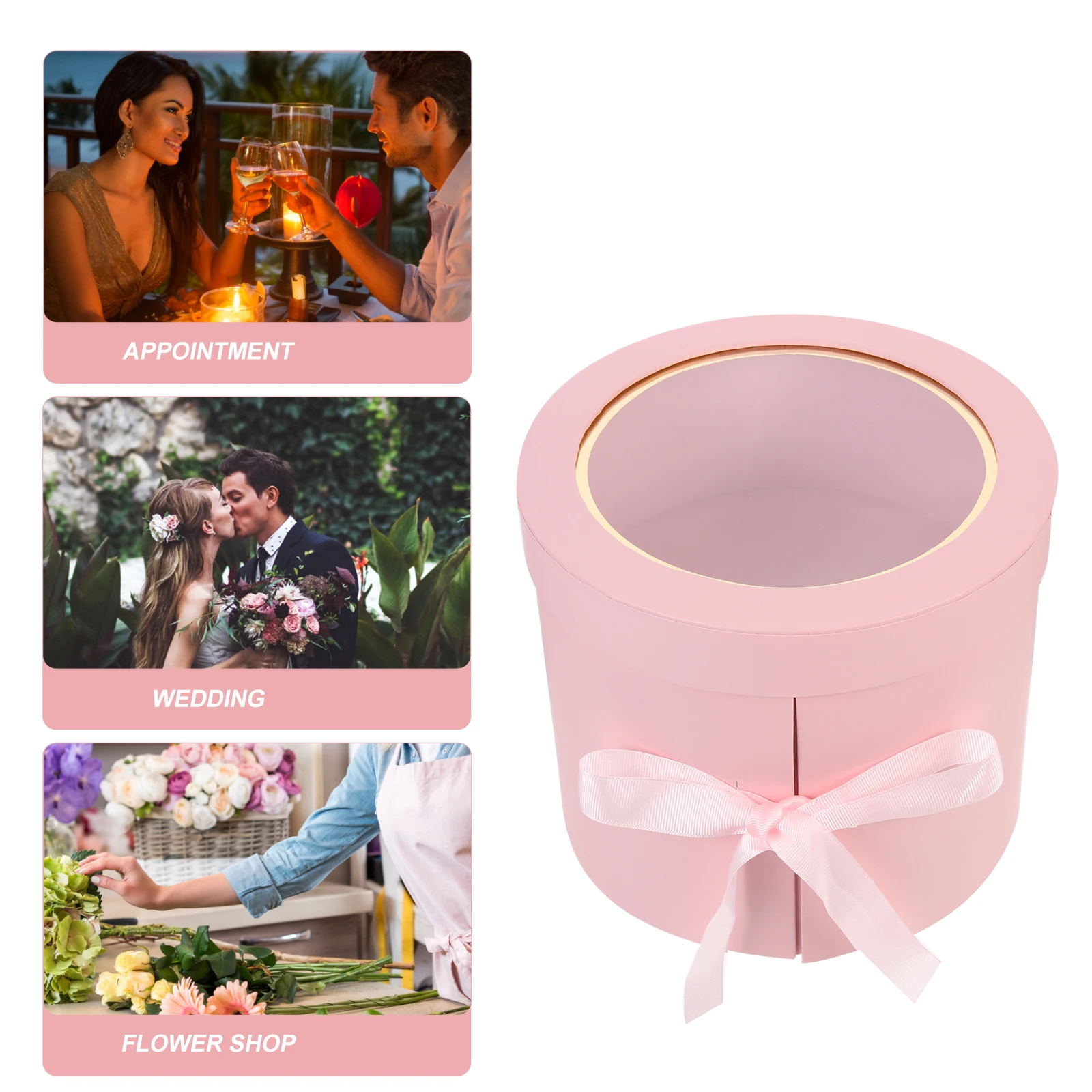

Flower Gift for Roses Bouquet Packaging Floral Wrapping Box Wedding Home Florist Storage Solution Valentine's Day Gifts
