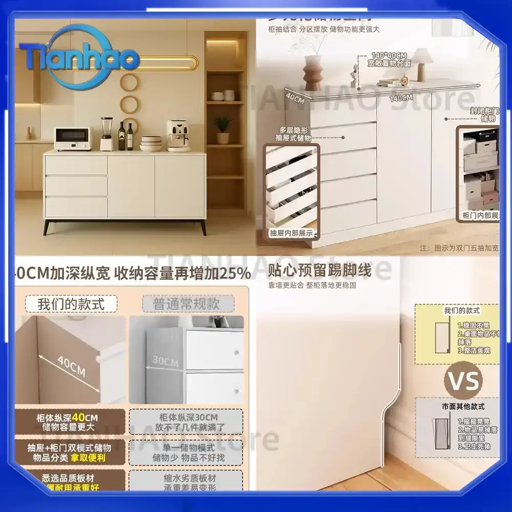 5 Drawer Chest of Drawers for Bedroom Living Room Home Use Wall Mounted Floor Standing Storage Cabinet Italian Style Luxury