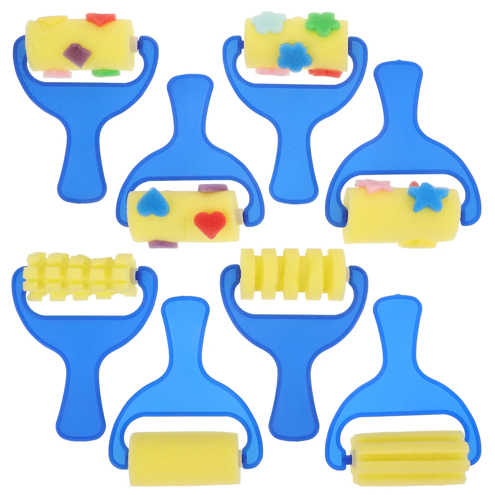 

4pcs Sponge Paint Set Painting Tool for Kids Drawing Graffiti Roller Graffiti Tool For Kids Preschool Education