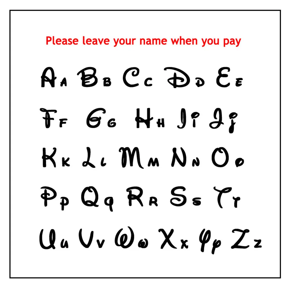 Cartoon Name Necklace Custom Mickey Minnie Letter Nameplate Stainless Steel Plated With 18K Gold