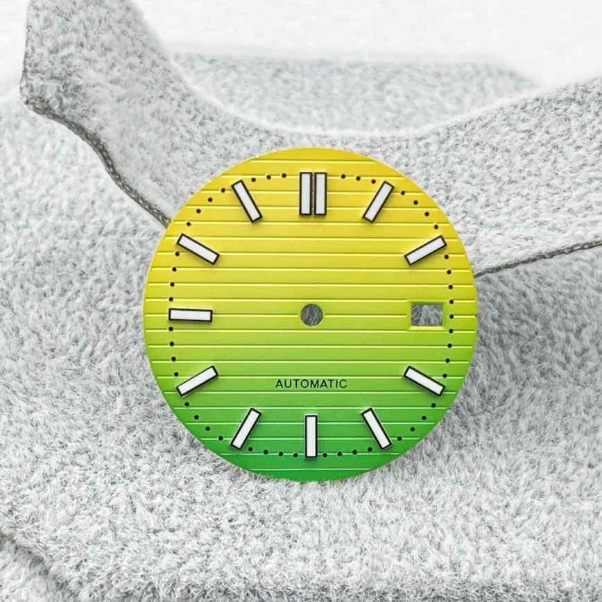 ใหม่ 30.5 มม.NH35 Dial สีเหลืองสีเขียวสีชมพูสีฟ้าสีเขียว Luminous Dial เหมาะกับ NH36/NH35 นาฬิกาอุปกรณ์เสริม NH36 Dial